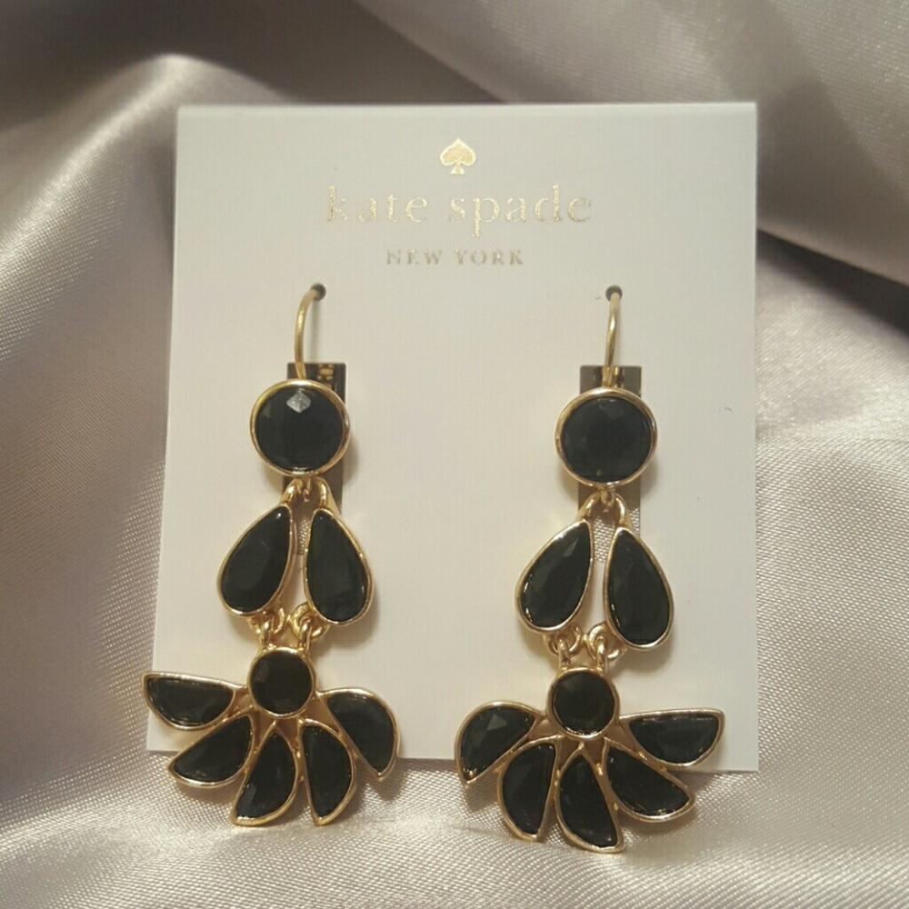 Kate Spade Black and Gold Earrings